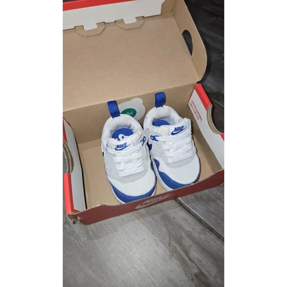 Nike Air Max 1 Easyon White/Game Royal-Neutral Gray DZ3309-104 Toddler Size 2C